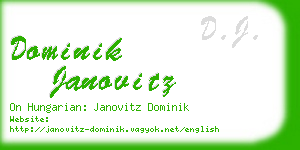 dominik janovitz business card